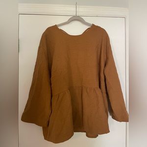 Madewell 2X Peplum open-back top